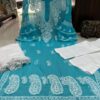 Georgette_bell_sleeves_gala_daman_chikankari_kurti