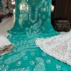 Georgette_bell_sleeves_chikankari__kurti_with_gota_work