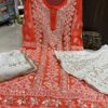 Georgette_chikankari_kurti_with_gota_work