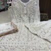 Georgette_chikankari_kurti_with_gota_work