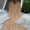Georgette_chikankari_kurti_with_gota_work