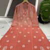 Slub_cotton_dual_shade_chikankari_gown