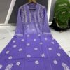 Slub_cotton_dual_shade_chikankari_gown