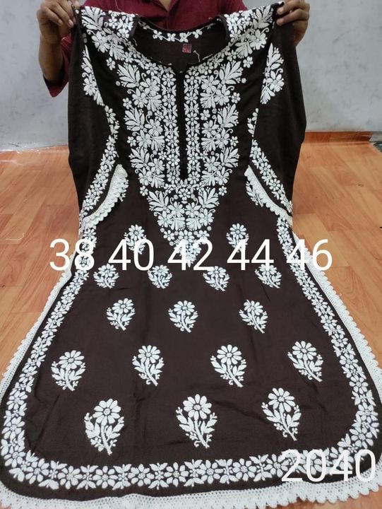 Exclusive_Lucknowi_chikankari_modal_kurti