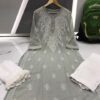 Georgette_gala_buti_chikankari_kurti