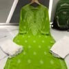 Georgette_gala_buti_chikankari_kurti