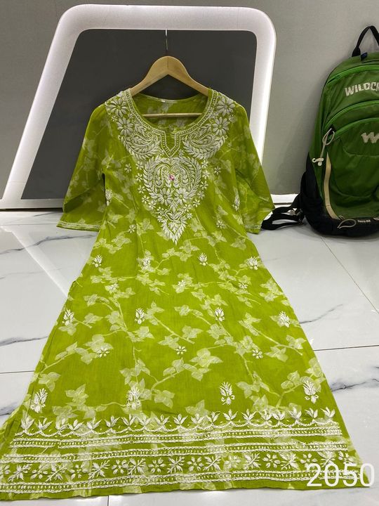 Mul_mul_Cotton_printed_chikankari_kurti