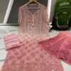 Georgette_chikankari_kurti_sharara_duptta_dye_set_with_mirror_work