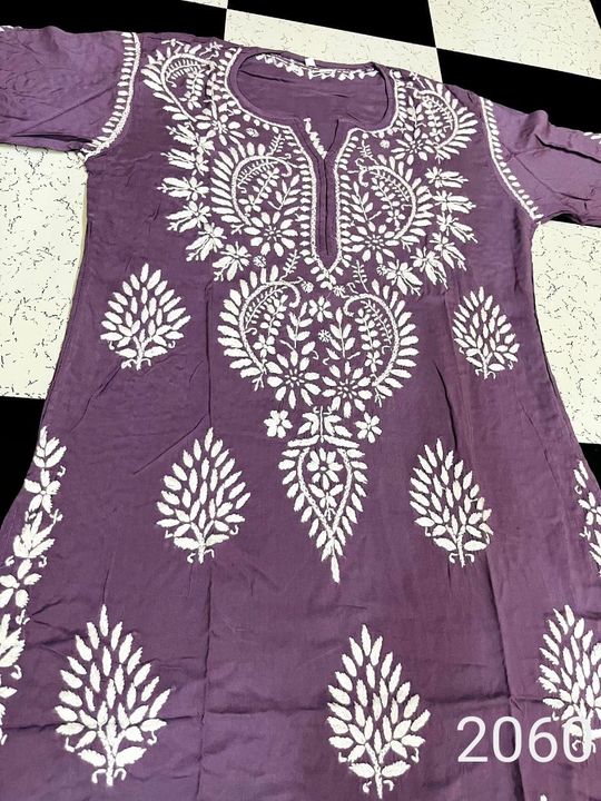 Exclusive_Lucknowi_chikankari_modal_kurti