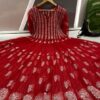 Georgette__kali_chikankari_anarkali_with_mirror_work