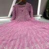 Georgette__kali_chikankari_anarkali_with_mirror_work