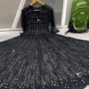Georgette__kali_chikankari_anarkali_with_mirror_work