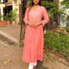 Exclusive_dobby_Cotton_dual_shade_chikankari_angrakha_style_gown