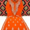 Exclusive_Lucknowi_chikankari_chanderi_Cotton_kurti