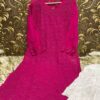 Exclusive_Lucknowi_chikankari_boat_neck_Resham_thread_front_jaal_kurti