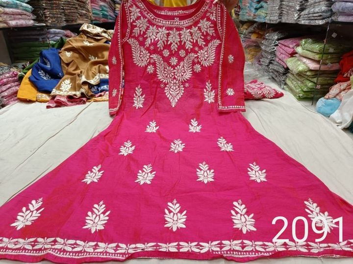 chanderi_silk_boat_neck_a_line_chikankari_kurti