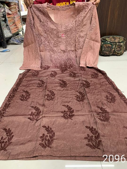 Muslin_Cotton_dyed_chikankari_kurti