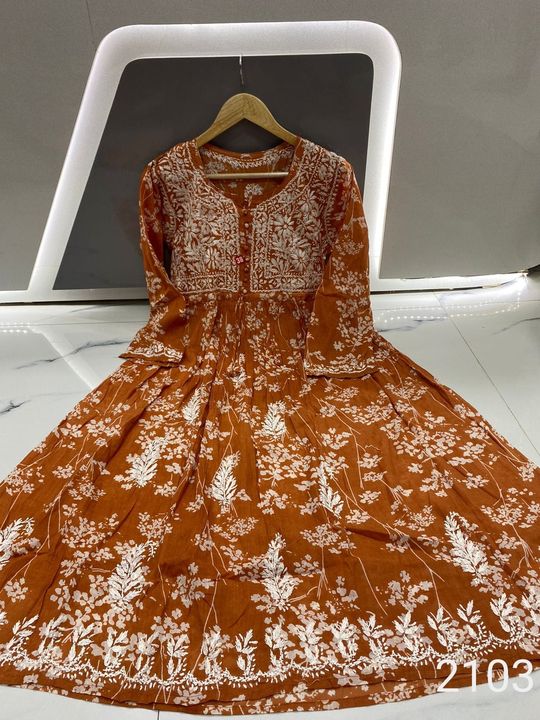 Mul_mul_cotton_chikankari_gown