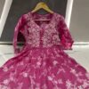Mul_Mul_cotton__printed_chikankari_short_gown