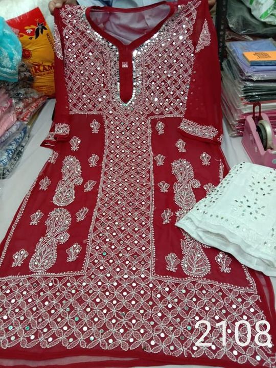 Mirror_chikankari_kurti_with_mirror_sharara