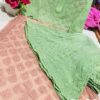 Georgette_buti_jaal_Chikankari_kurti_sharara_dual_colour_dye_set