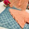 Georgette_buti_jaal_Chikankari_kurti_sharara_dual_colour_dye_set