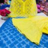 Georgette_buti_jaal_Chikankari_kurti_sharara_dual_colour_dye_set