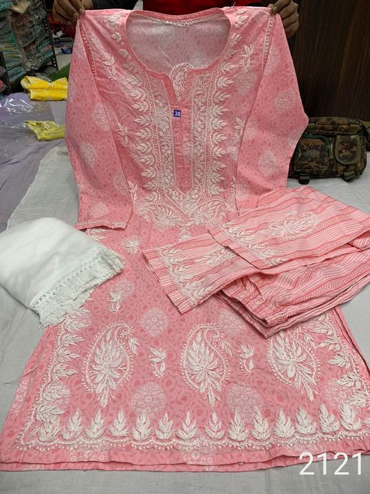 Cemric_cotton_Chikankari_kurti_with_pant_set