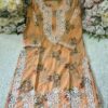 Mul_mul_Cotton_printed_heavy_gala_daman_chikankari_kurti