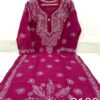 Chanderi_cotton_chikankari_kurti