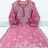 Chanderi_cotton_chikankari_kurti