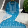 Georgette_fine_yok_gala_buti_chikankari_kurti