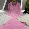 Georgette_chikankari_kurti