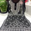 Georgette_daman_chikankari_kurti