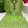 Georgette_daman_chikankari_kurti