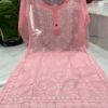 Georgette_daman_chikankari_kurti