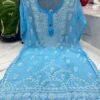 Georgette_daman_chikankari_kurti