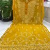 Georgette_daman_chikankari_kurti