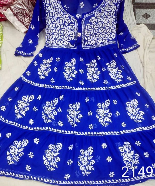 Georgette_layer_chikankari_gown