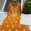 Masleen_silk_cotton_chikankari_kurti
