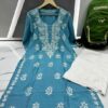 Masleen_silk_cotton_chikankari_kurti