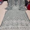 Georgette_bell_sleeves_chikankari_kurti_with_mirror_work