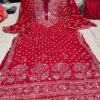 Georgette_bell_sleeves_chikankari_kurti_with_mirror_work