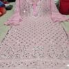 Georgette_bell_sleeves_chikankari_kurti_with_mirror_work