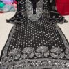 Georgette_bell_sleeves_chikankari_kurti_with_mirror_work