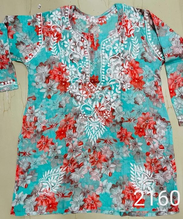 Mul_mul_cotton_printed_shirt_chikankari_top