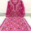 Georgette_multi_thread_rose_jaal_chikankari_kurti