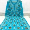 Georgette_multi_thread_rose_jaal_chikankari_kurti