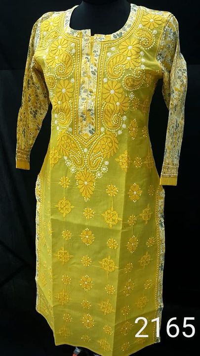 Cotton_chikankari_kurtis_with_hand_chikan_embroidery_done_with_the_fusion_of_plain_n_printed_fabric