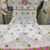 Georgette_chikankari_kurti_Ghaas_Patti_Double_Thread_Colour_Work_Frock_With_Adjustable_Dori